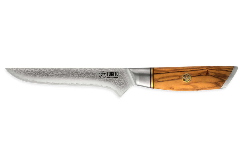 Couteau à désosser 15 cm Fukito Olive Damas 14Cr