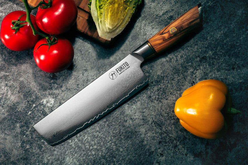Couteau à légumes Nakiri 17 cm Fukito Olive Damas 14Cr