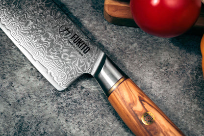 Couteau à légumes Nakiri 17 cm Fukito Olive Damas 14Cr