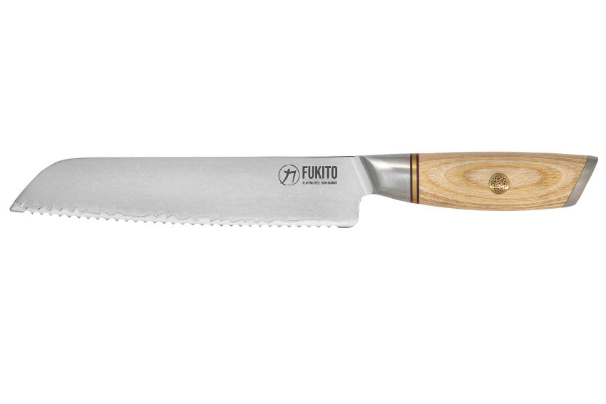 Couteau à pain 21 cm Fukito Pakka San Mai