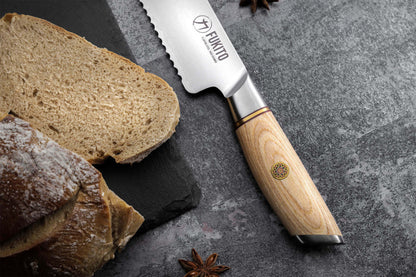 Couteau à pain 21 cm Fukito Pakka San Mai