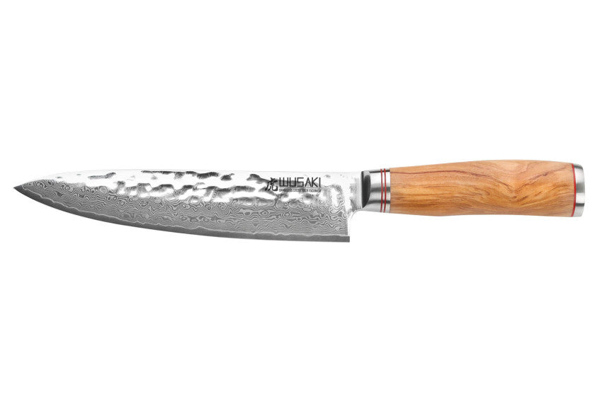Couteau de chef 20 cm Wusaki Damas Olive 10CR