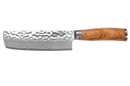 Couteau à légumes Nakiri 17 cm Wusaki Damas Olive 10CR