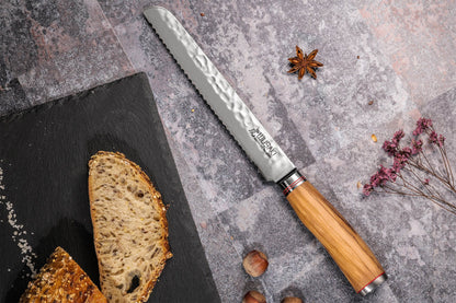 Couteau à pain 20 cm Wusaki Damas Olive 10CR