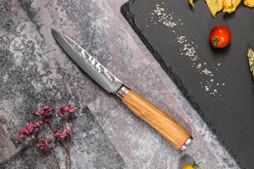 Couteau universel 12 cm Wusaki Damas Olive 10CR