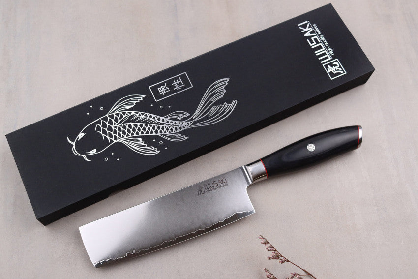 Couteau à légumes Nakiri 17 cm Wusaki Fujiko Black 10CR