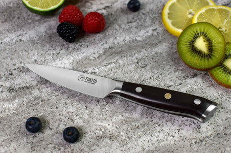 Couteau d'office japonais, lame 9 cm, manche en ébène