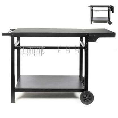 Desserte pour plancha avec tablette rabattable Livoo – noir (réf. GS170N)
