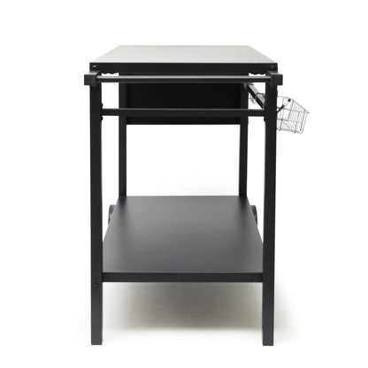 Desserte pour plancha avec tablette rabattable Livoo – noir (réf. GS172N)