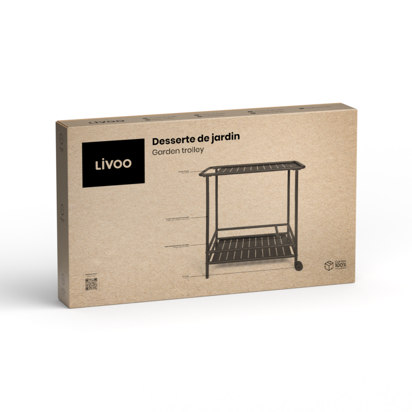 Desserte pour plancha Livoo – noir (réf. GS163N)