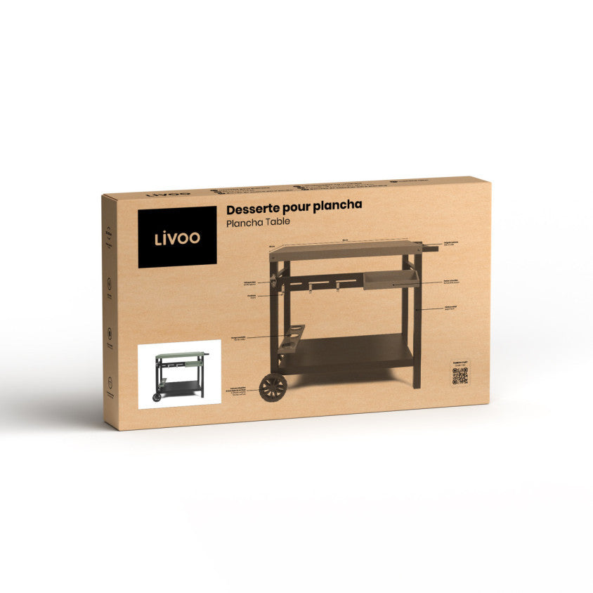 Desserte pour plancha Livoo – kaki et noir (réf. GS167V)