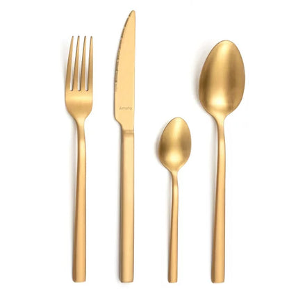 Coffret 16 pièces Escade - Couverts inox 18/10 design contemporain - Coffret cadeau Amefa