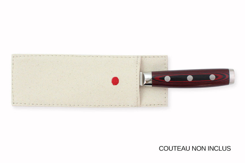 Étui à couteau en lin pour lame jusqu'à 16 cm Les Découpeurs