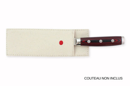 Étui à couteau en lin pour lame jusqu'à 16 cm Les Découpeurs