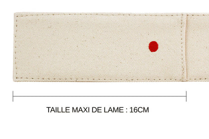 Étui à couteau en lin pour lame jusqu'à 16 cm Les Découpeurs