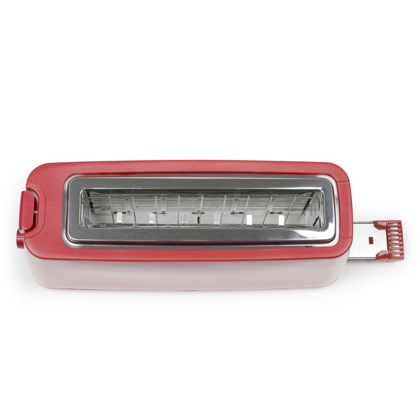 Grille-pain fente longue Livoo – rouge chili