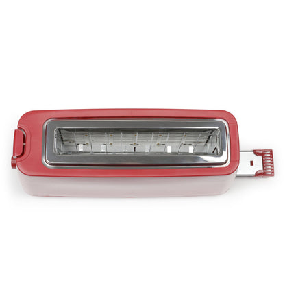 Grille-pain fente longue Livoo – rouge chili