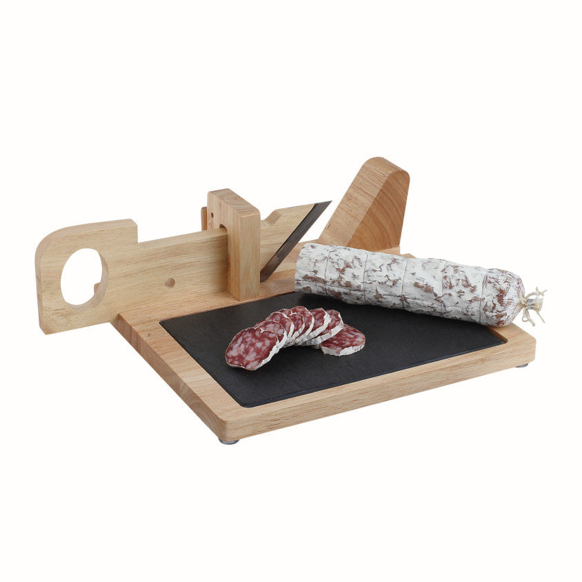 Guillotine à saucisson avec plateau en ardoise Livoo