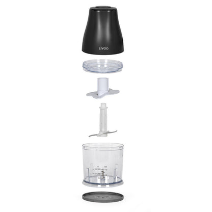 Hachoir 300 ml Livoo – noir et transparent
