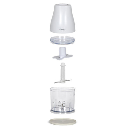 Hachoir 300 ml Livoo – blanc et transparent