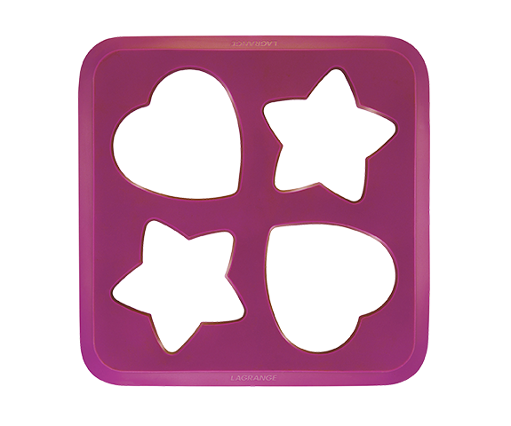 Pochoir crêpes cœur et étoiles - Accessoire Crêpes Créativ’® LAGRANGE AC130009