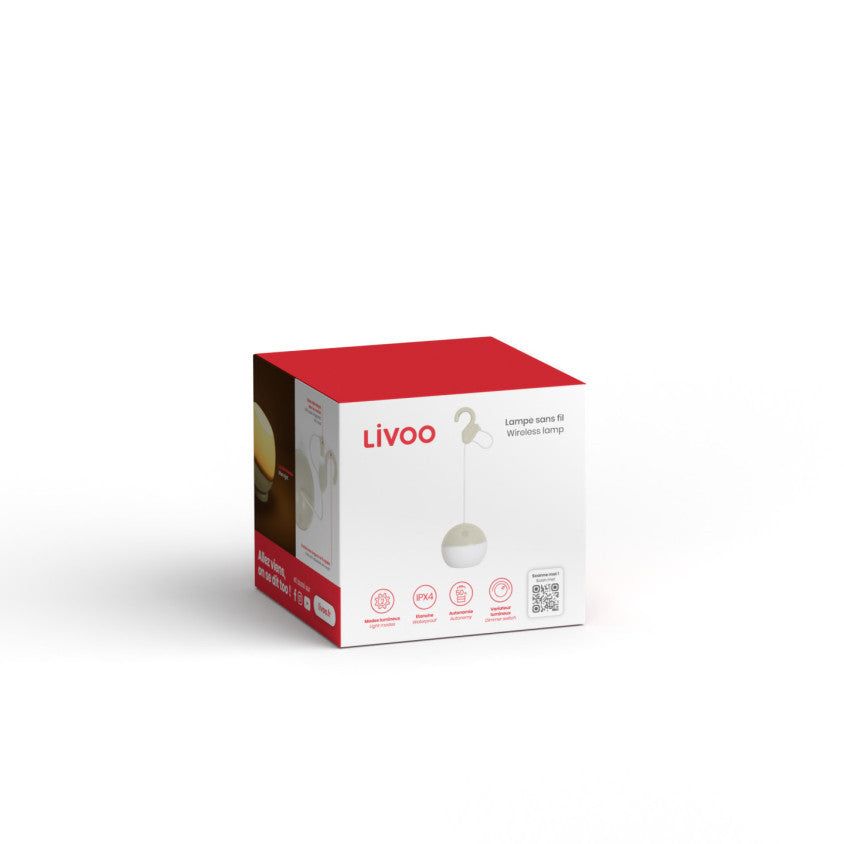 Lampe rechargeable Livoo – crème, 5 W (réf. SEP148C)