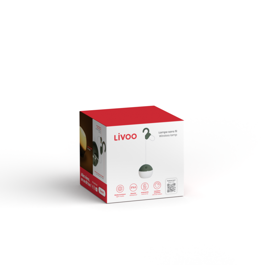 Lampe rechargeable Livoo – vert, 5 W (réf. SEP148V)