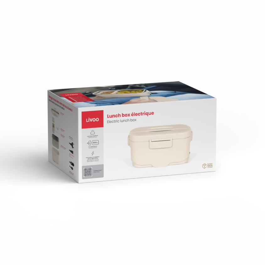 Lunch box chauffante Livoo – crème