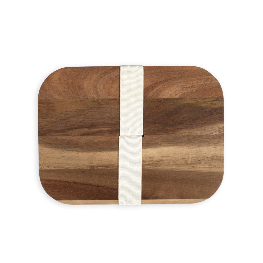 Lunch box hermétique en Acacia Livoo – crème et bois