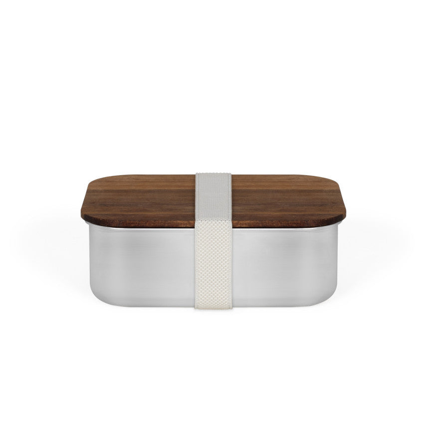 Lunch box hermétique en Acacia Livoo – crème et gris