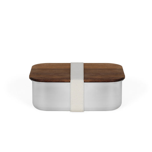 Lunch box hermétique en Acacia Livoo – crème et gris