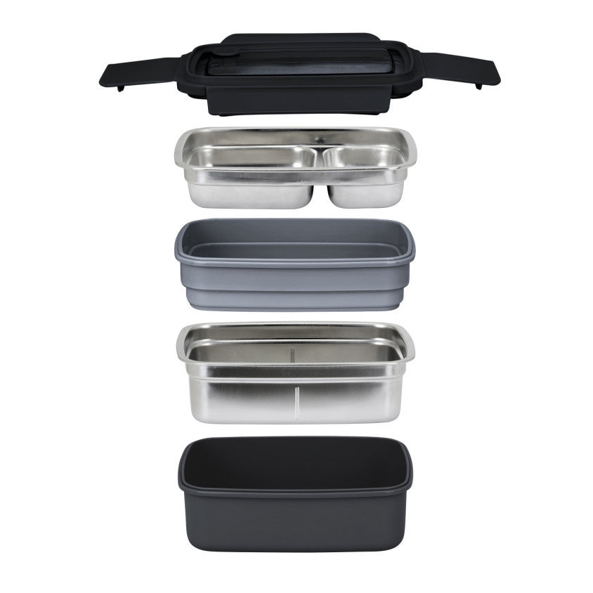 Lunch box isotherme Livoo – noir et gris