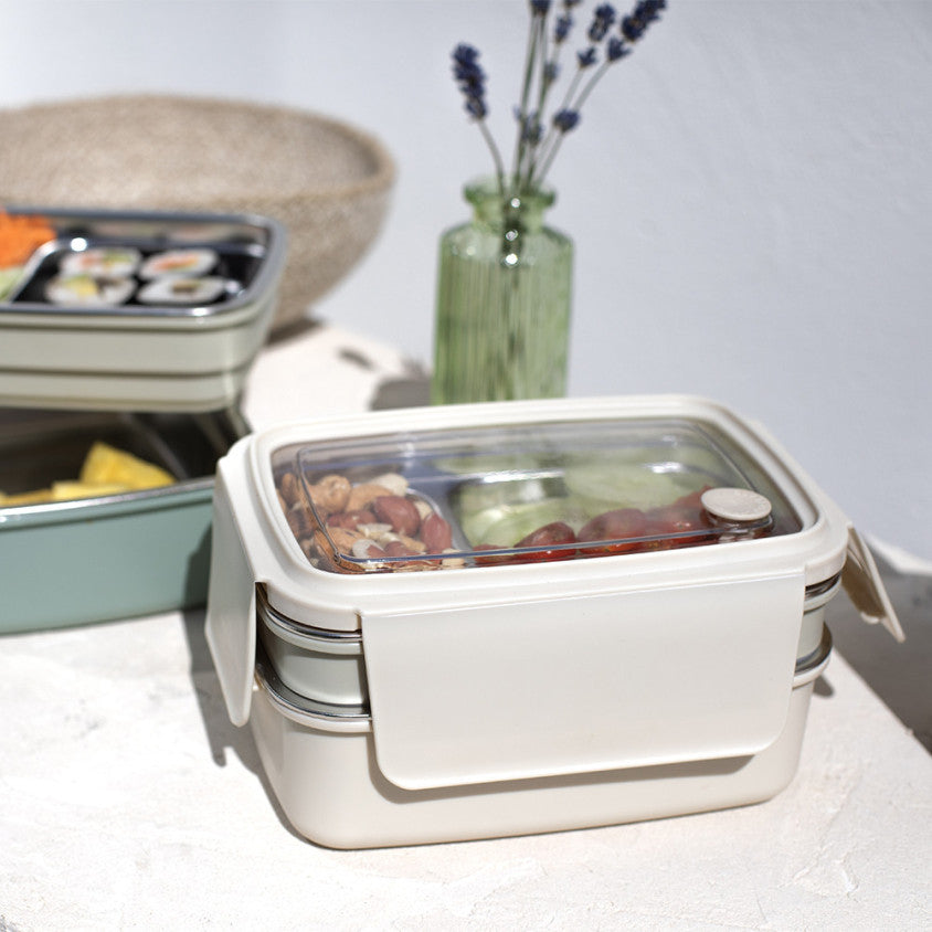 Lunch box isotherme Livoo – beige et crème