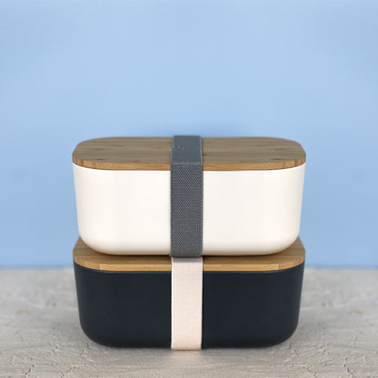 Lunch box recyclé Livoo – crème et gris