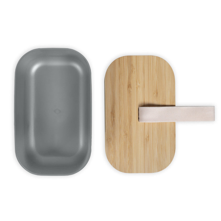Lunch box recyclé Livoo – gris et crème