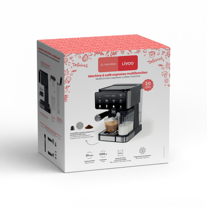 Machine à café expresso multifonction – Livoo x Marmiton