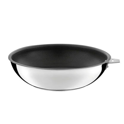 Malice - Wok 28 cm revêtement céramique avec couvercle et poignée noire - Cuisinox
