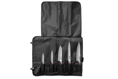 Mallette Wusaki Pakka X50 – 5 couteaux : chef 20 cm + santoku 17 cm + découper 20 cm + universel 12 cm + office 9 cm