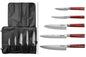 Mallette Wusaki Pakka X50 – 5 couteaux : chef 20 cm + santoku 17 cm + découper 20 cm + universel 12 cm + office 9 cm