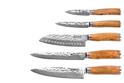 Mallette Wusaki Damas Olive 10CR – 5 couteaux de cuisine