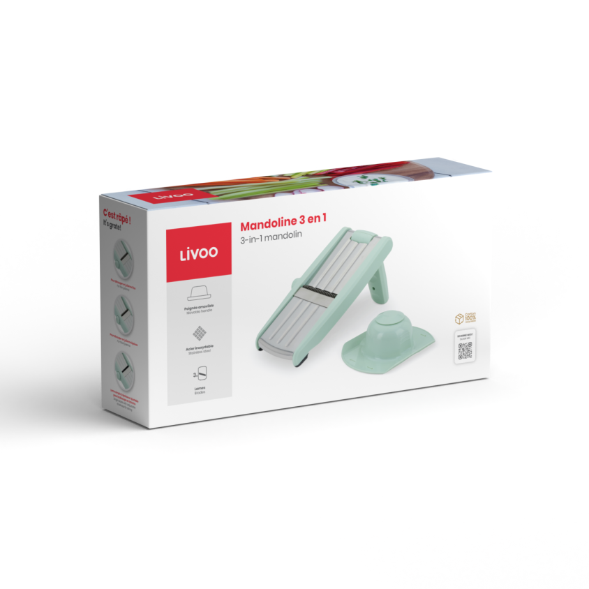 Mandoline 3 en 1 Livoo