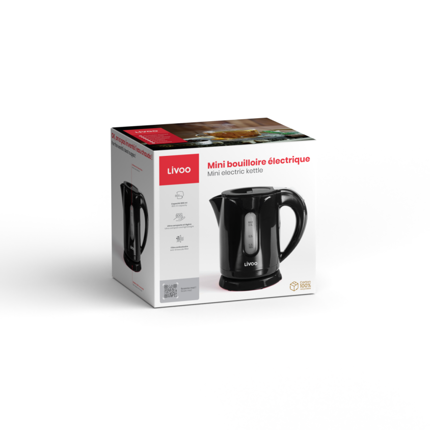 Mini bouilloire 0,8 L Livoo – noir
