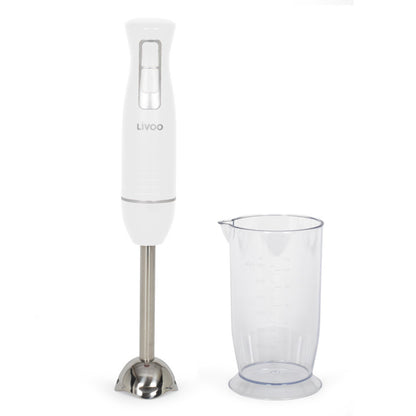 Mixeur plongeant avec bol Livoo – blanc et argent