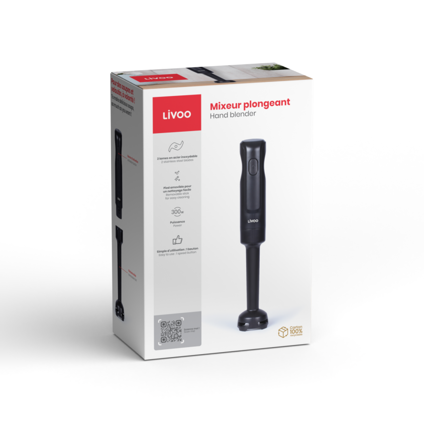 Mixeur plongeant Livoo – noir