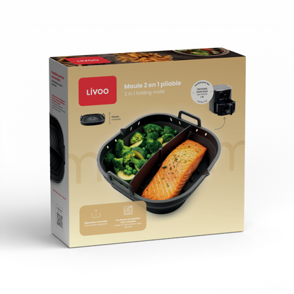 Moule 2 en 1 pliable en silicone Livoo