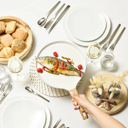 Mythic - Crêpière 25,7 cm revêtement céramique blanche - Cuisinox