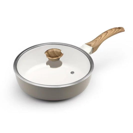 Mythic - Sauteuse 24 cm revêtement céramique blanche avec couvercle - Cuisinox