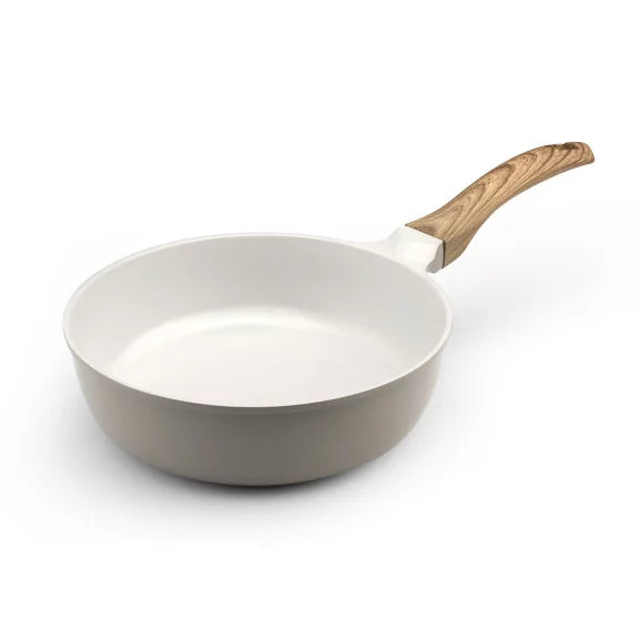 Mythic - Sauteuse 24 cm revêtement céramique blanche avec couvercle - Cuisinox