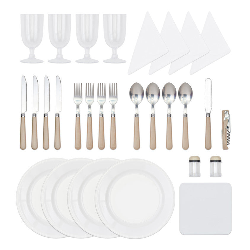Panier pique-nique 4 personnes Livoo – beige