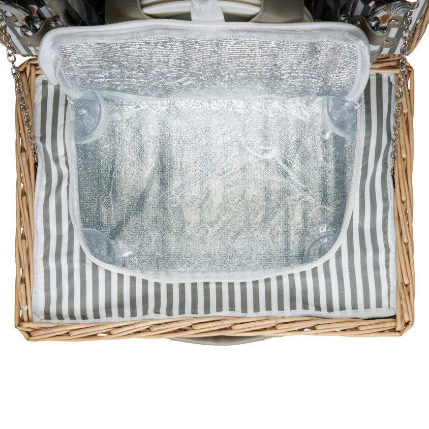 Panier pique-nique 4 personnes Livoo – bois et gris